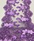Lavender 3D Wide Floral Sequin & Mesh with Pearls Lace Trim for Table Runner 13"